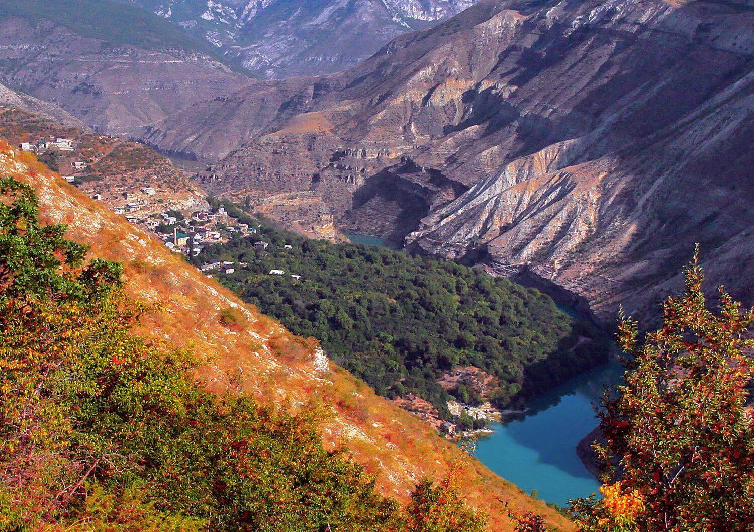 сулак,аул,зибутль,каньон,река,вода,горы,дагестан., Marat Magov