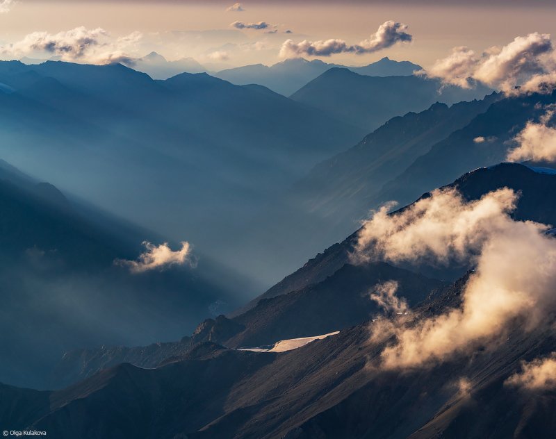 тянь-шань, баянкол, горы, закат, мраморная стена Вечер после шторма фото превью
