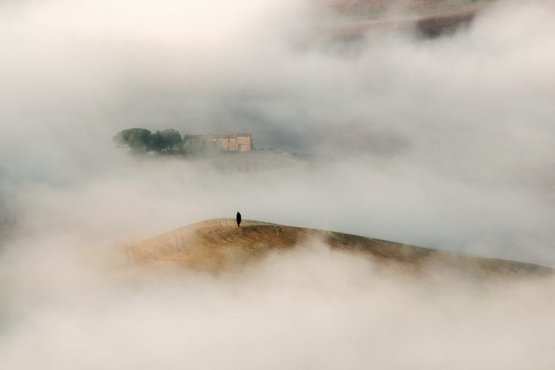 tuscany, тоскана,tuscany landscape pictures, tuscany photos landscape, туманы тоскана, пейзажи тосканы, tuscany landscape photography, pienza, italy, val d’orcia Туманы Тосканы фото превью