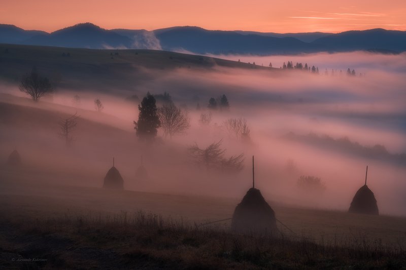 карпаты, осень, пейзаж, утро, рассвет, туман Туманно-мистические Карпаты... фото превью
