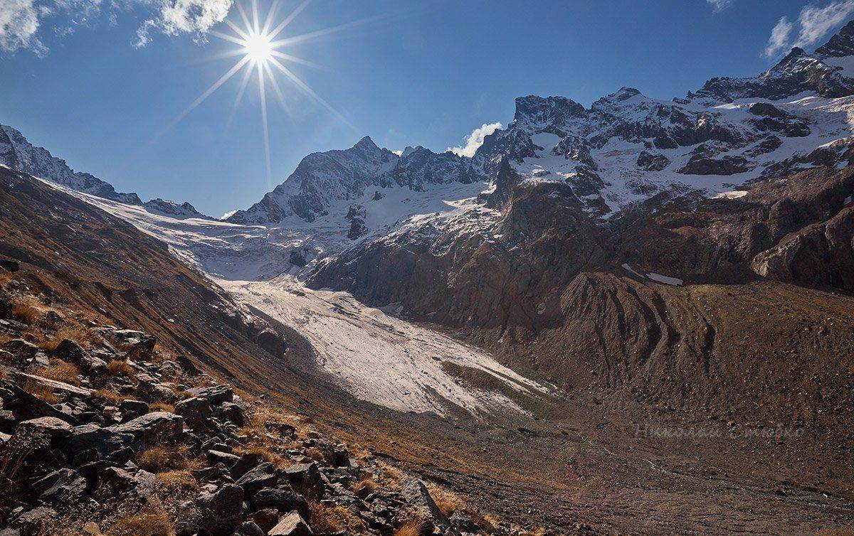 кавказ горы осень ледник птыш, Николай Стюбко