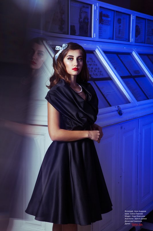 Light, Asen Andreev, Asen Andreev Photography, Fashion, Model, Portrait, Color Image, Color, Magazine, Pose, Jenata Dnes, MUA,  Black Dress Vintage Editorial фото превью