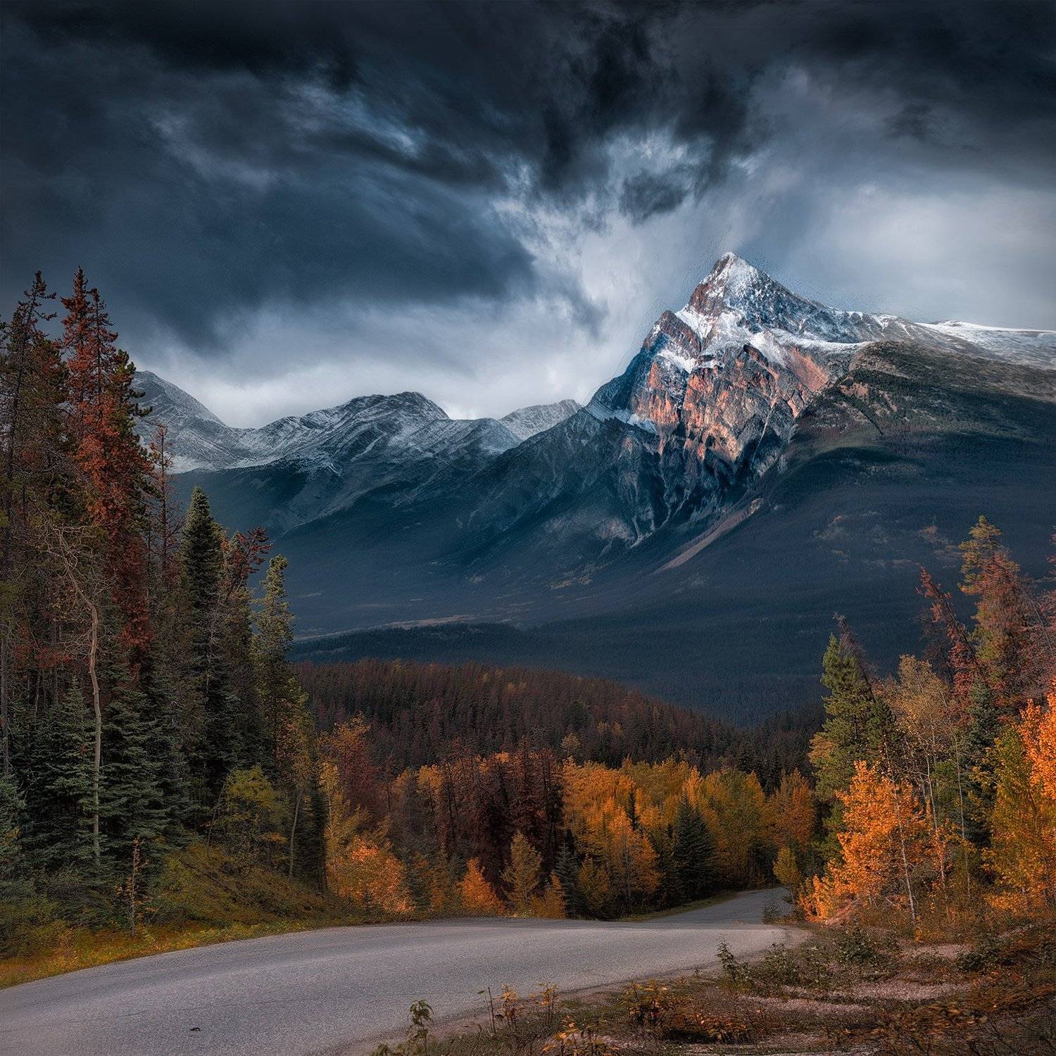 горы, осень, небо, тучи, канада, mountain, sky, clouds, canada, alberta, 1pro.photo, @1pro.photo, Emelyanov Alex