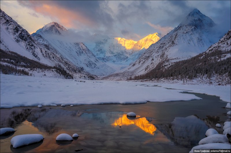 алтай, горы, горный алтай,рассвет, катунский хребет, #весна2019, белуха, май, аня графова Майский рассвет на Аккеме фото превью