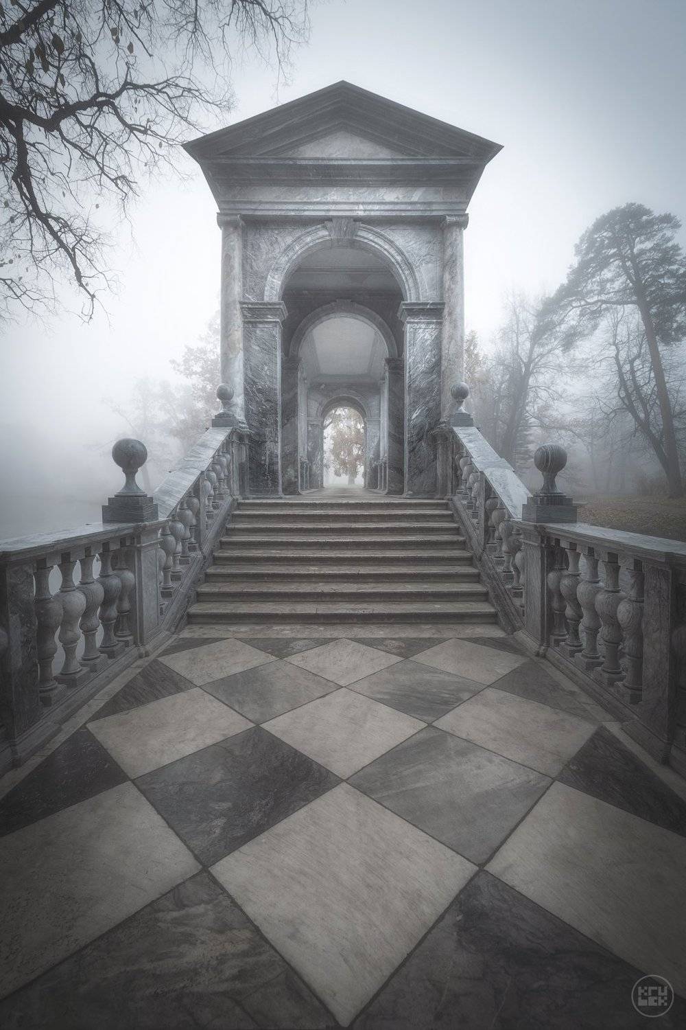 пушкин, туман, осень, KrubeK