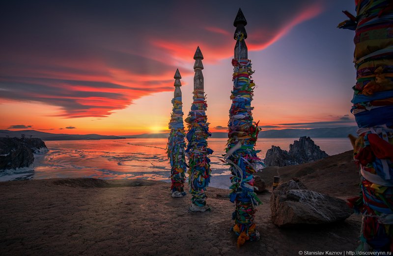 байкал, пейзаж Закат на Шаманке фото превью