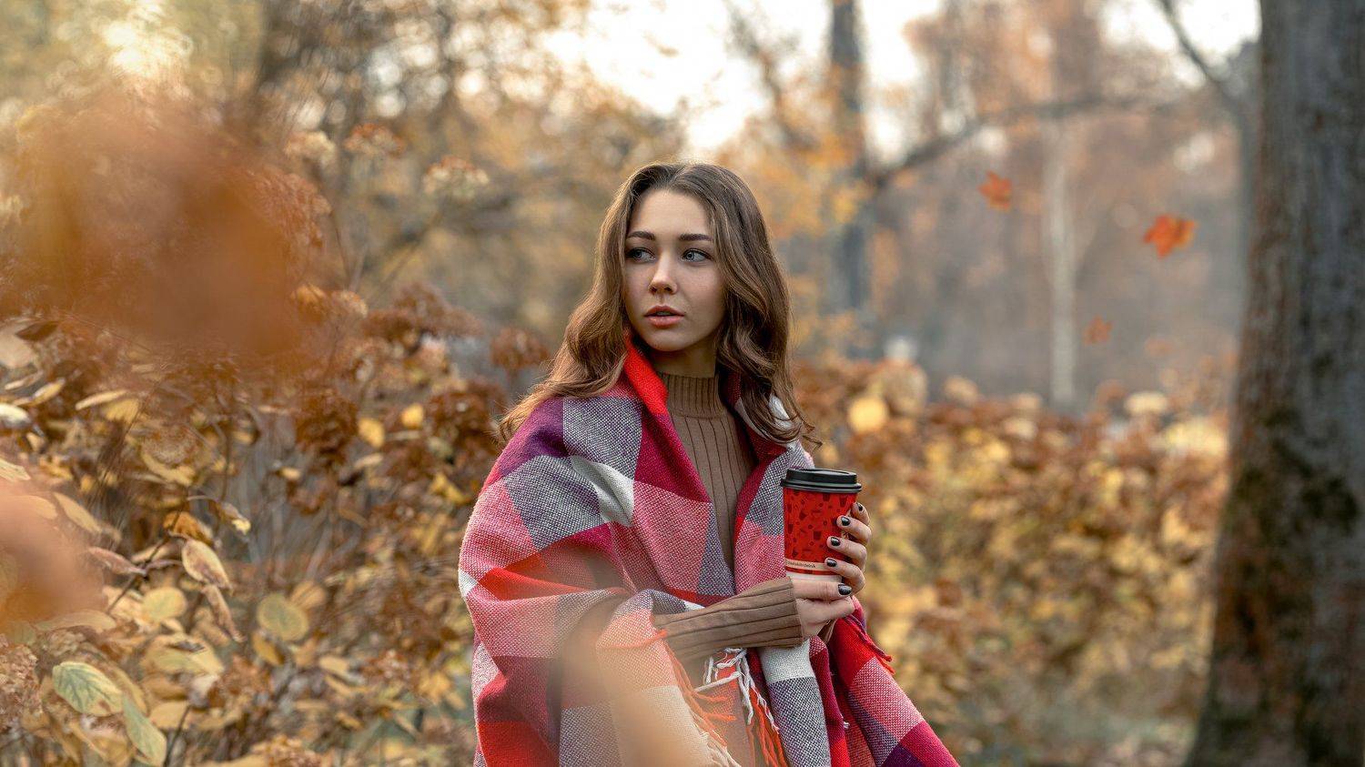 Девшка Парк Осень Красота Взгляд , Юрий Захаров