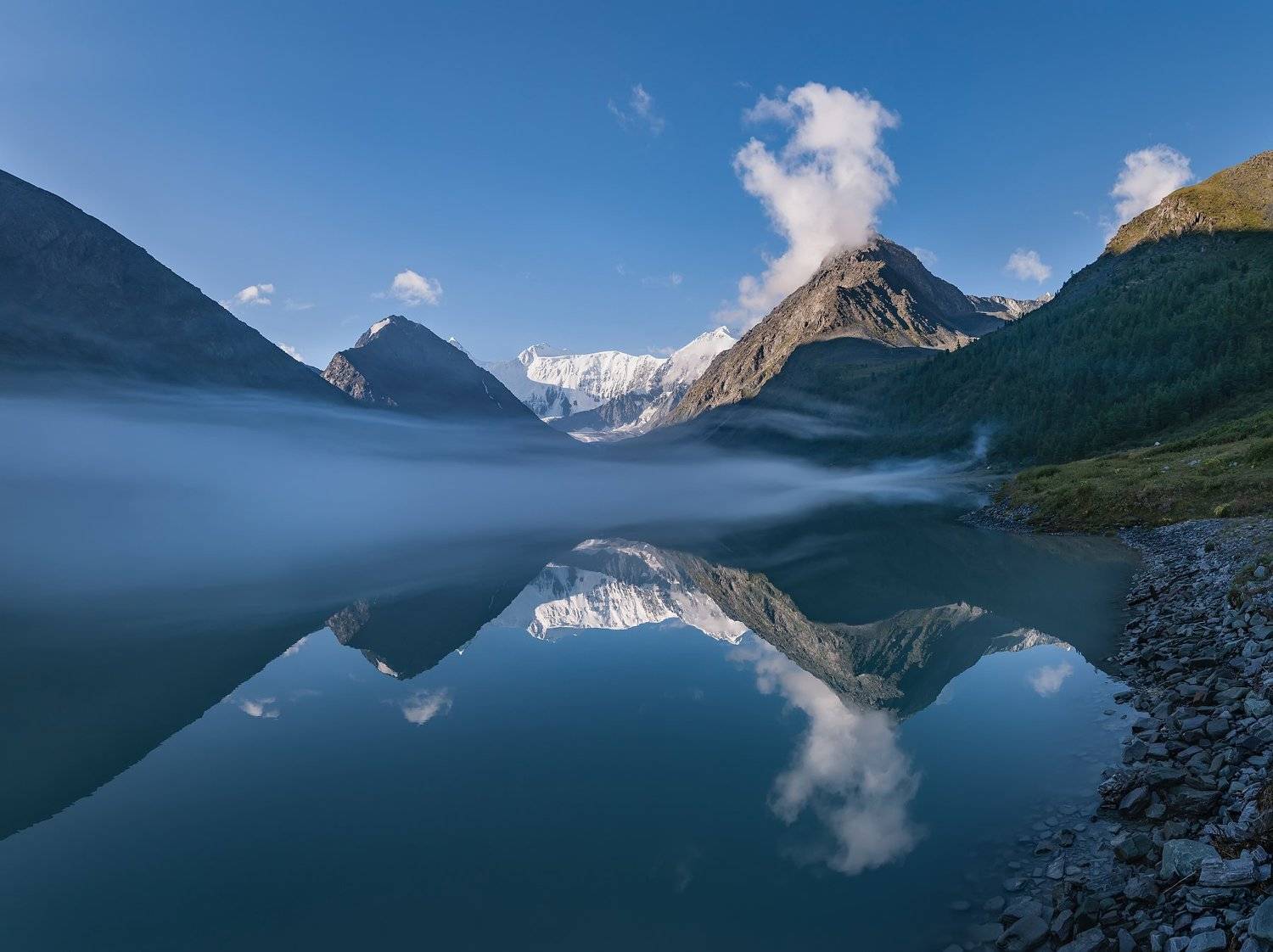 #пейзаж #горы #высота #путешествия #туман #озеро #алтай, Ольга Мусиенко