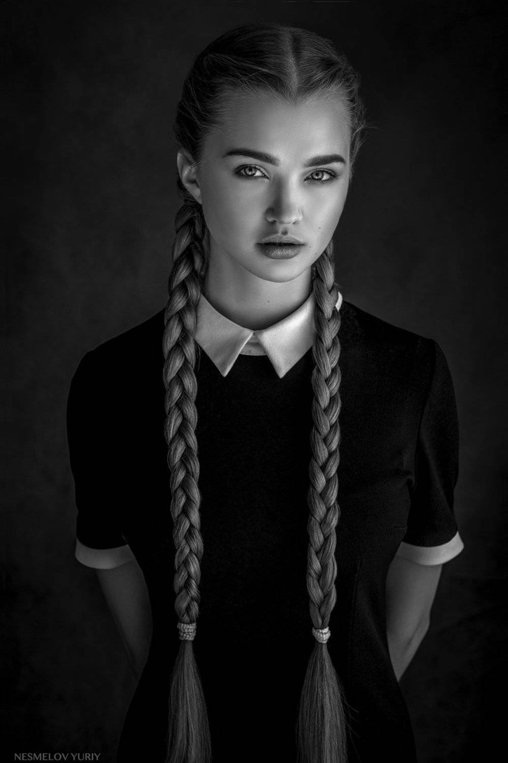 girl, portrait, art, девушка, портрет, черно-белое, blackandwhite, Несмелов Юрий