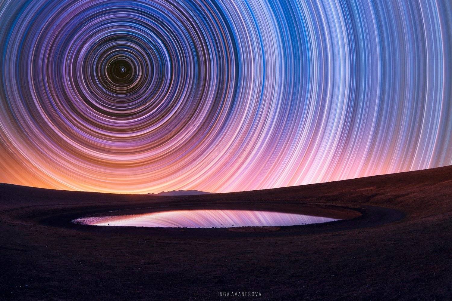 night, milky way, landscape, armenia,  vulcano, startreils, startrek, Inga Avanesova