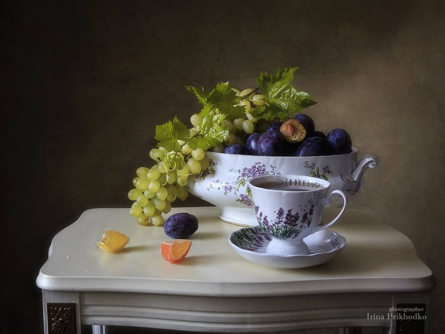 Натюрморт, чай фрукты, Ирина Приходько