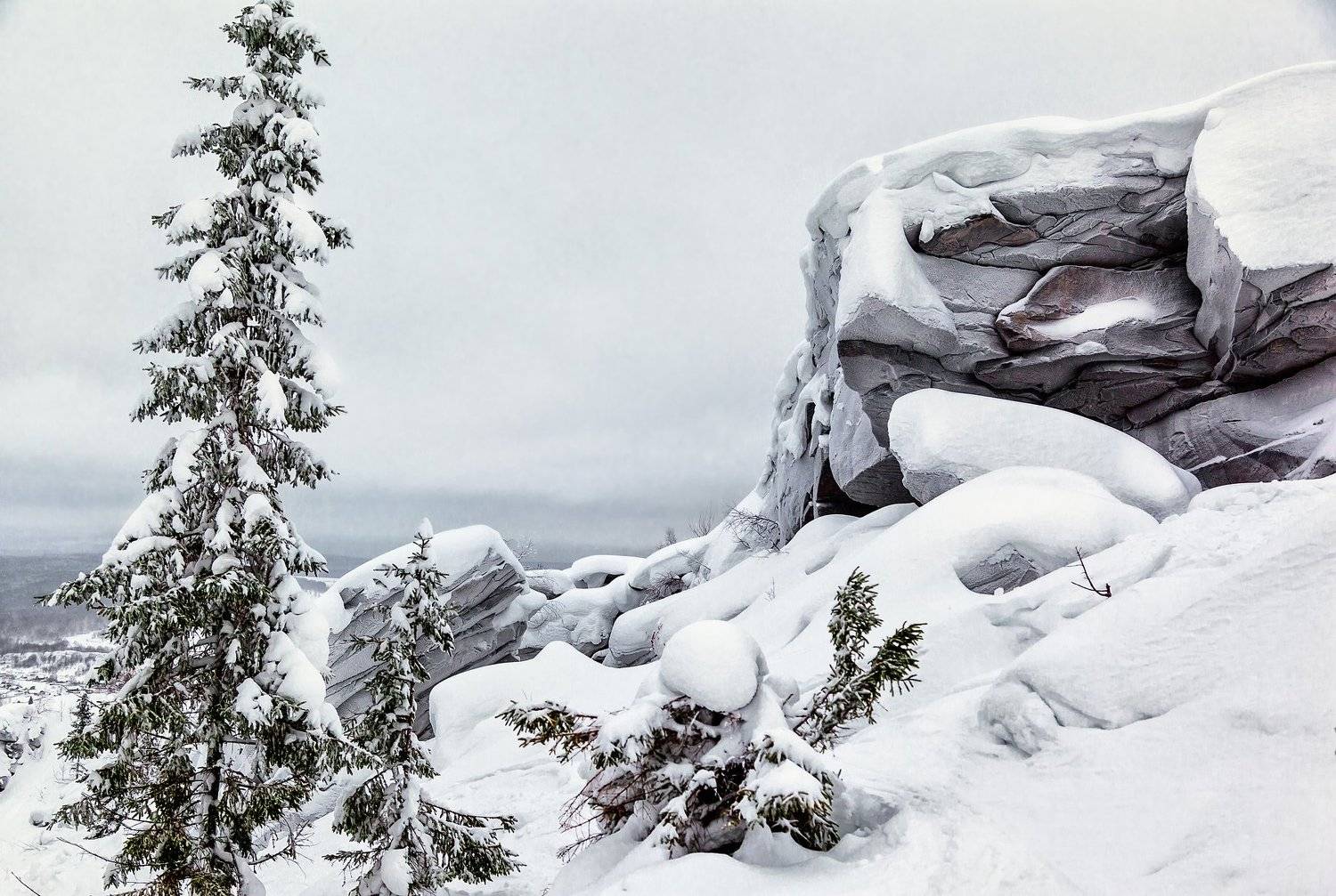 Урал, зима, скальник, камни, снег, Уральские горы, Пермский край, Vyacheslav Lozhkin