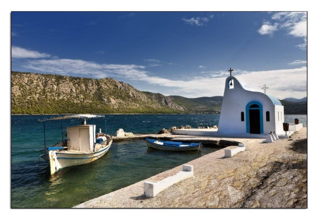 греция, лутраки, море, лодка, Владимир K.