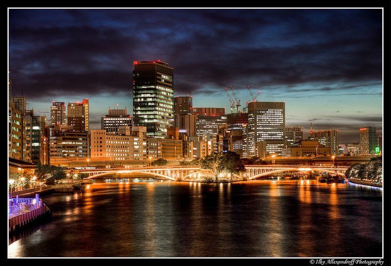 osaka, japan, night, hdr Osaka at Night фото превью