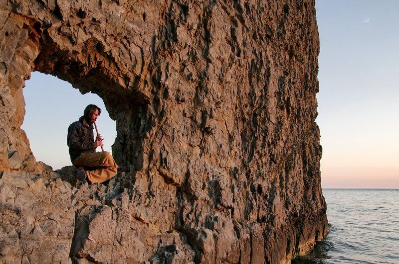 флейта, музыка, море Флейта для луны... фото превью