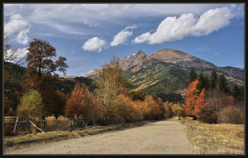 кавказ, кчр, горы, осень, загедан Осень в долине Загедан. фото превью