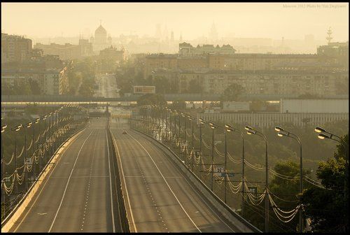 Москва на рассвете.