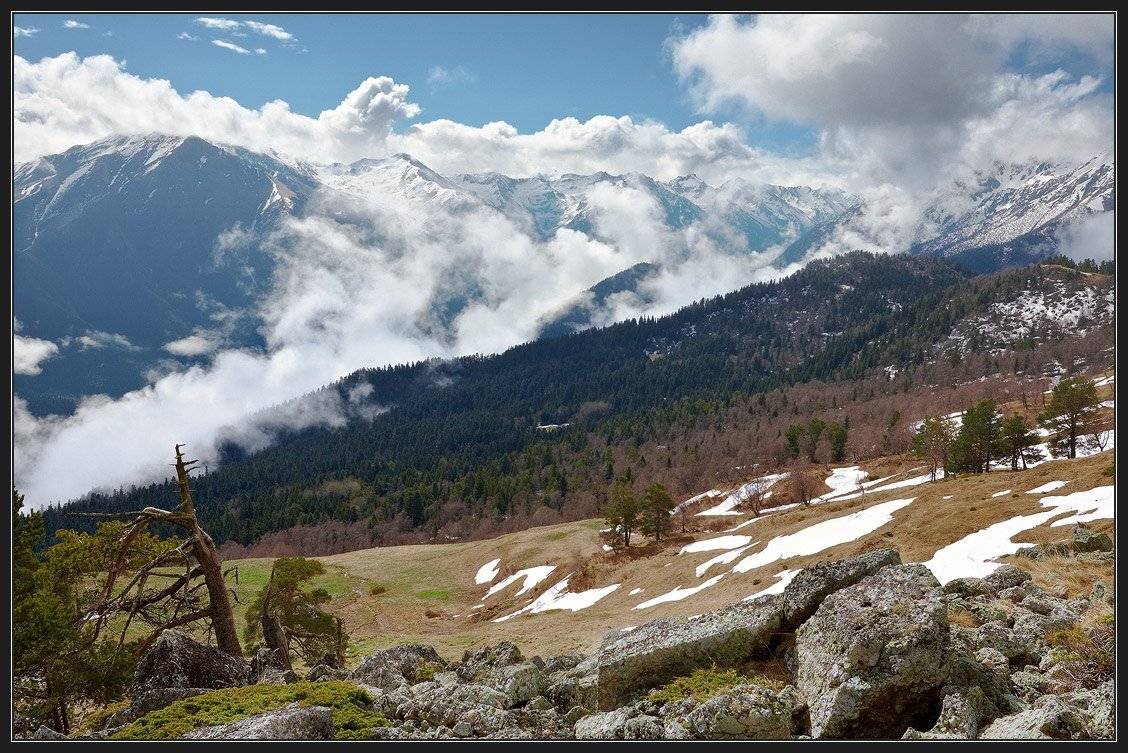 кавказ, горы, архыз, облака, Николай Стюбко