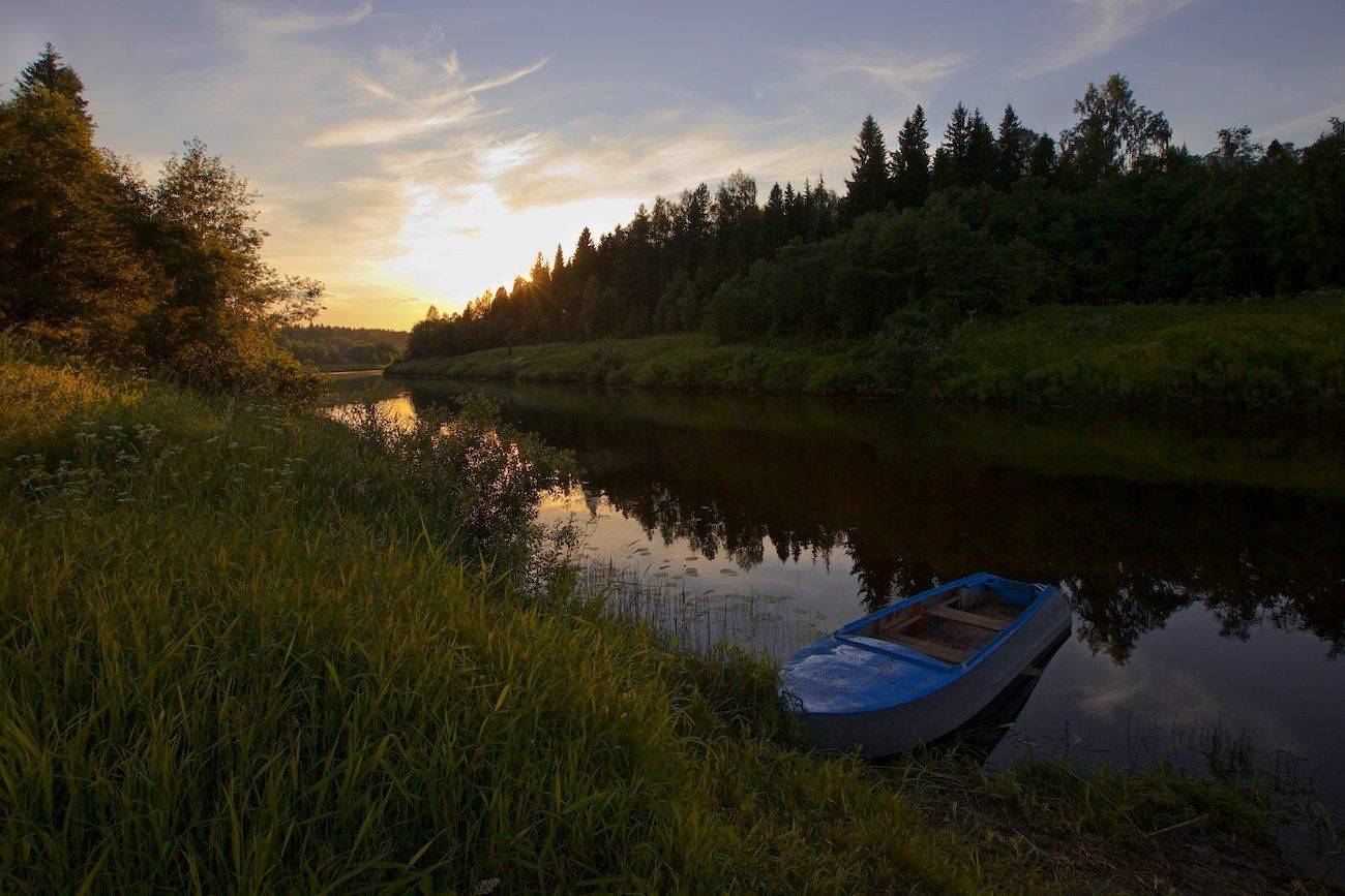 река,закат,вечер., СПИРИДОНОВ НИКОЛАЙ