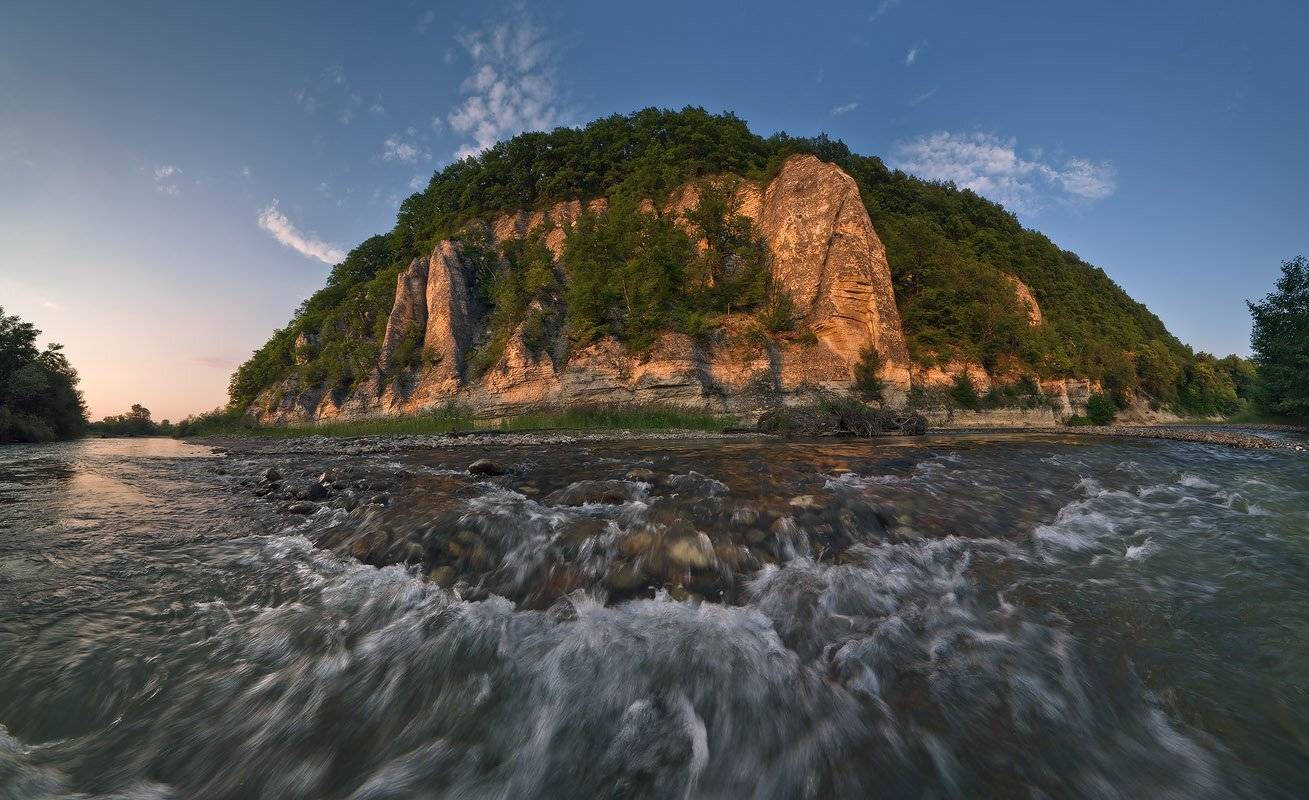 белые, скалы, малая, лаба, июнь, вечер, Николай Мысливцев