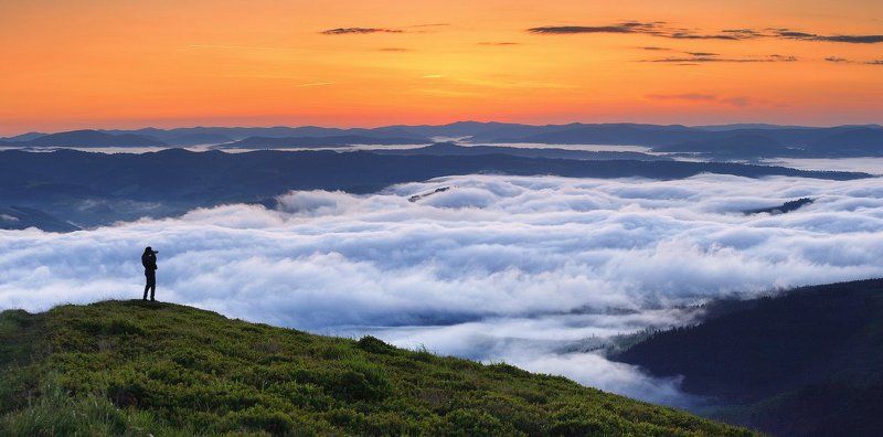 карпаты, горы, рассвет, утро, боржава, украина Охотник за рассветами фото превью