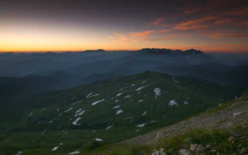 Рассвет в горах