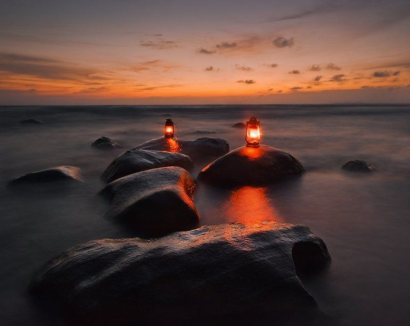 thailand, island, koh kood, stones, sea, sunset Light of eternity фото превью