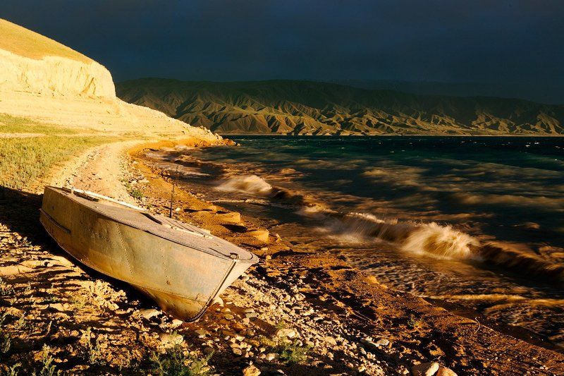 киргизия, токтогул, kirgizstan Вечер на Токтогуле фото превью