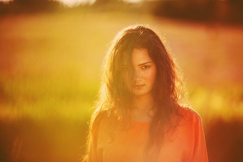 портрет,девушка,поле,лето *** фото превью