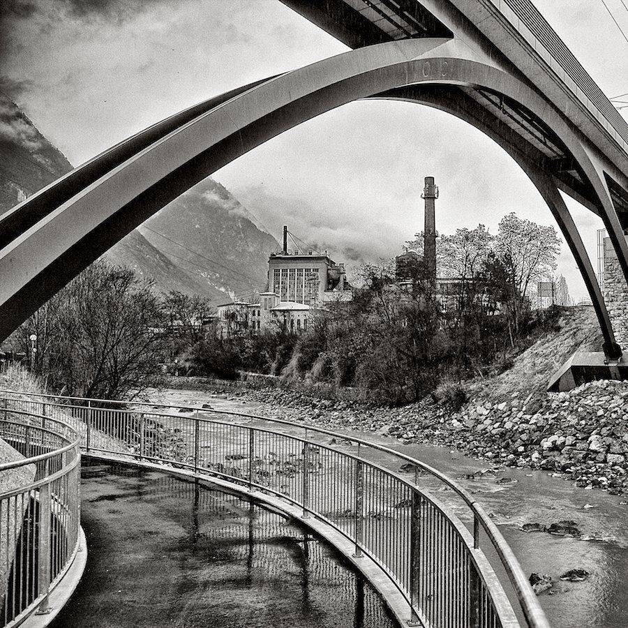 австрия,весна,город,ландек,дождь,непогода,мост., СПИРИДОНОВ НИКОЛАЙ