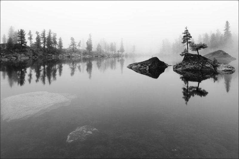 ергаки, оз., художников ЗА ТУМАНОМ фото превью