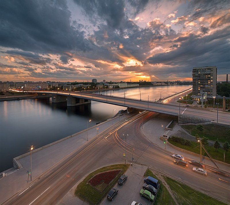 Вечерний Петербург. Володарский мост. фото превью