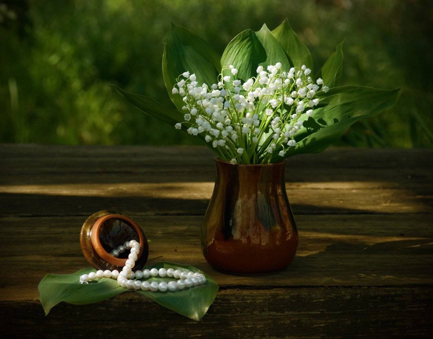 ландыши, жемчуг, лучи, доски, Гринченкова Анжела