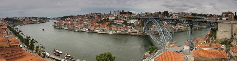 португалия, порто Пасмурная панорама старого города. фото превью