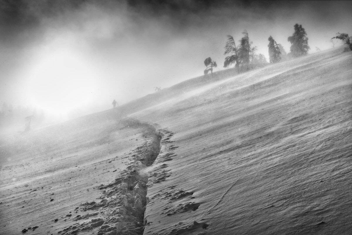 горы, урал, зима, метель, пурга, снег, ветер, Сергей Макурин