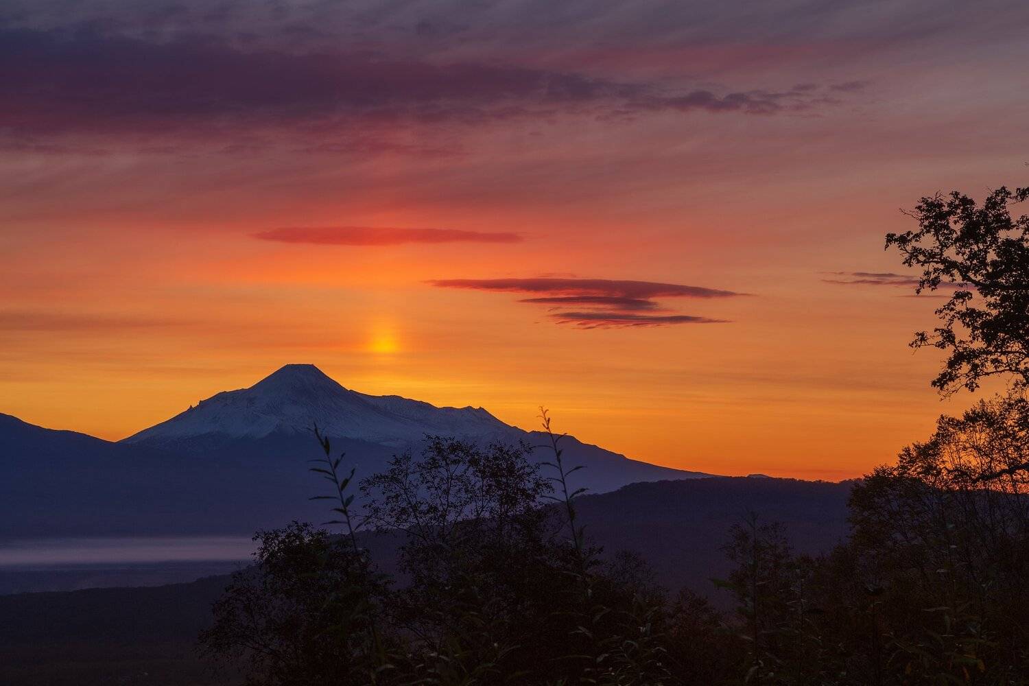 Камчатка, вулкан, рассвет, красота, путешествие , Александр Максин