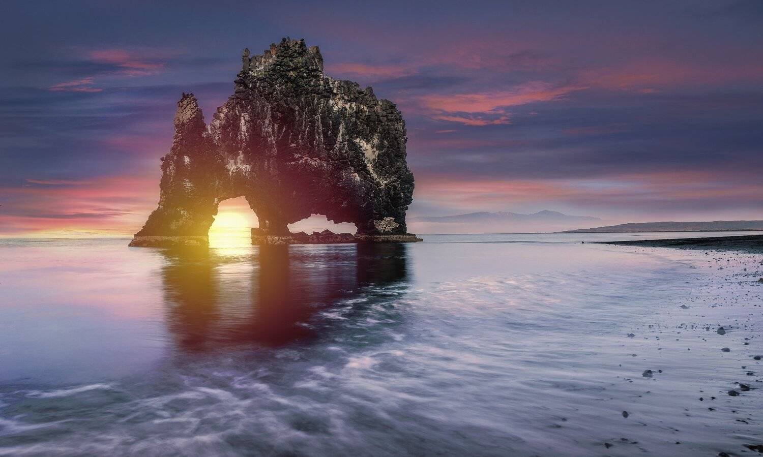 hv&iacute;tserkur, iceland, landscape, исландия, пейзаж, закат, Дмитрий Иванов