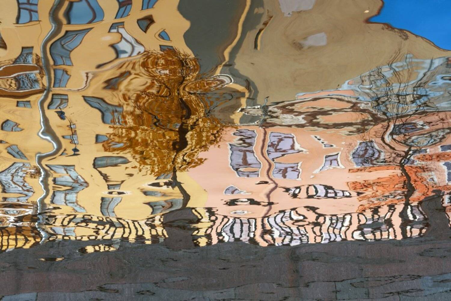 город, санкт-петербург, канал грибоедова, осень, акваабстракция, абстракция, отражения на воде,петербургские акварели, Марина Павлова