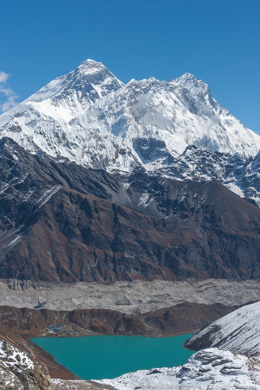 renjo, climbing, gokyo, landscape, lake, peak, summit, ngozumpa, everest, nepal, mountain, himalaya, himalayas, nature, extreme, mt. everest, lhotse, sagarmatha, nuptse, mountaneering , tourism, trekking, alpinism, altitude, hiking, hike, himalayan, khumb Everest summit, Lhotse and Gokyo from Renjo pass. Trekking in Himalayas and Nepal фото превью