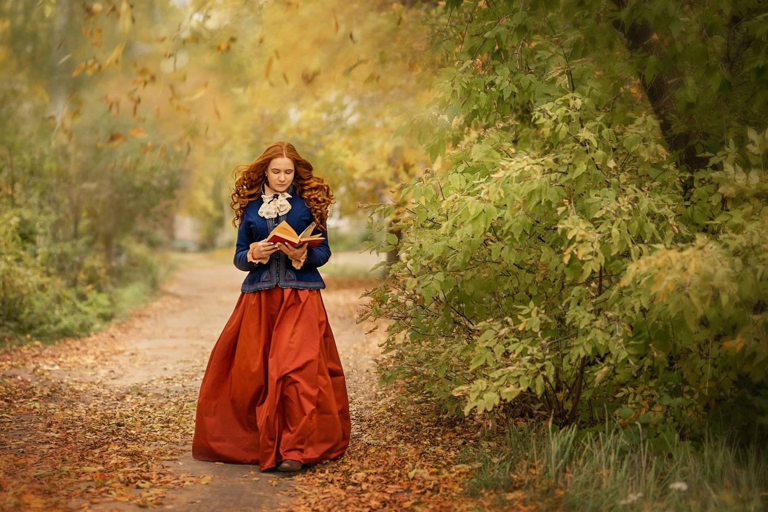 девушка, рыжая девушка, красивая, красавица, gerl, beauty, косплей, винтаж, ретро, Елена Чернигина