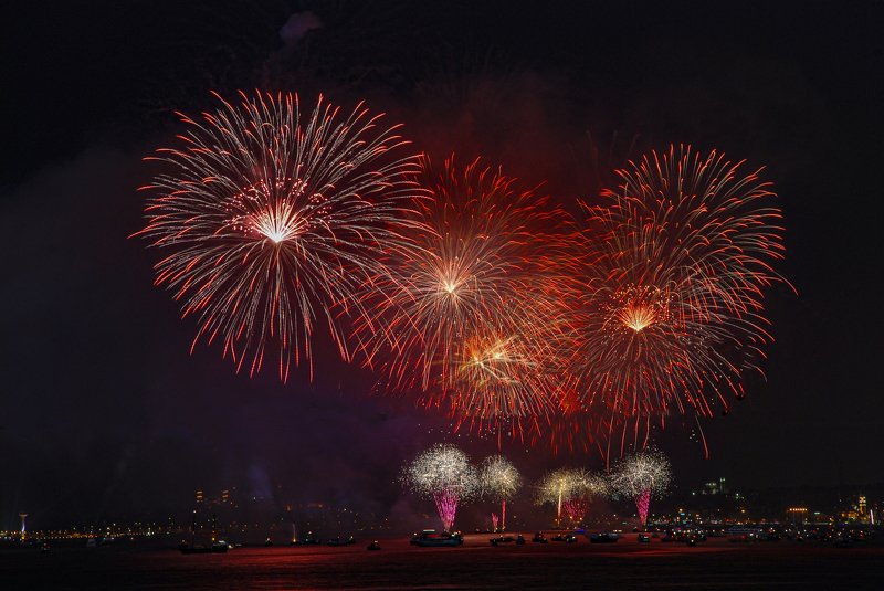 fire works,night,bosphorus,istanbul, fireworks фото превью