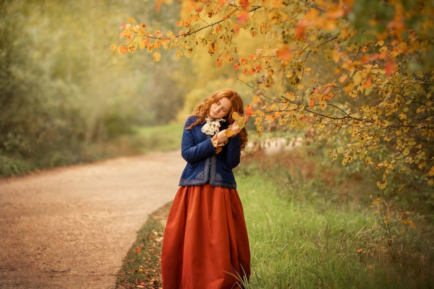 девушка, рыжая девушка, красивая, красавица, gerl, beauty, косплей, винтаж, ретро, Елена Чернигина