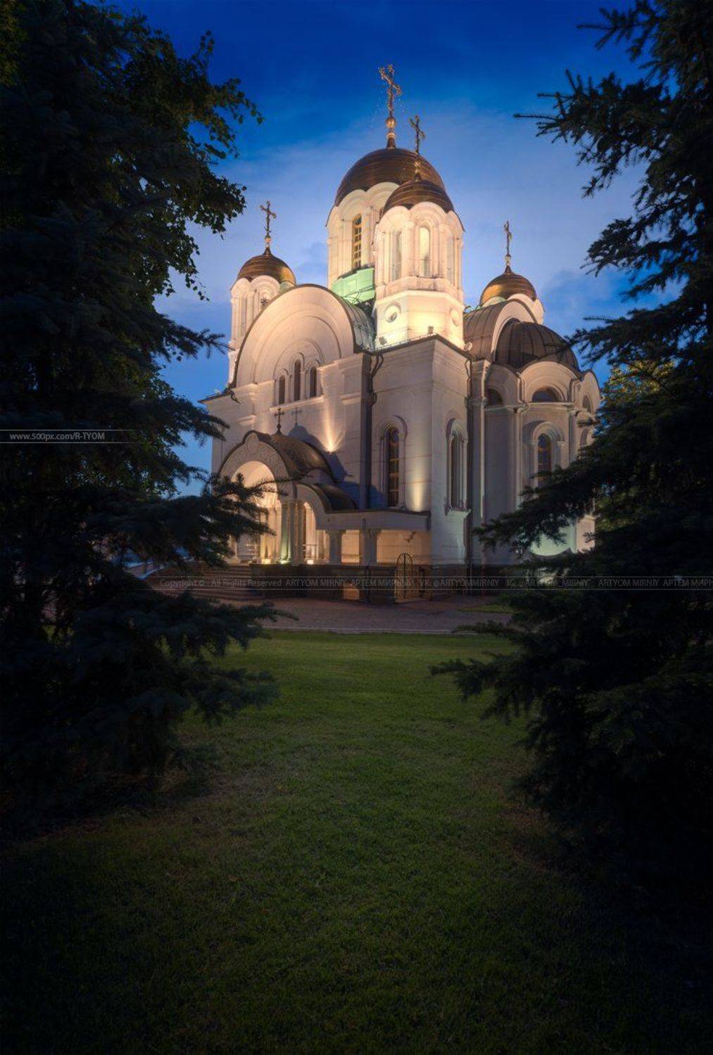 самара, россия, артем мирный, храм, церковь, георгий победоносец, собор, артмир, artyom mirniy, samara, church, небо, свет, синий час, ведута, каприччио, фотохудожник, capriccio, veduta, photoartist, Артём Мирный