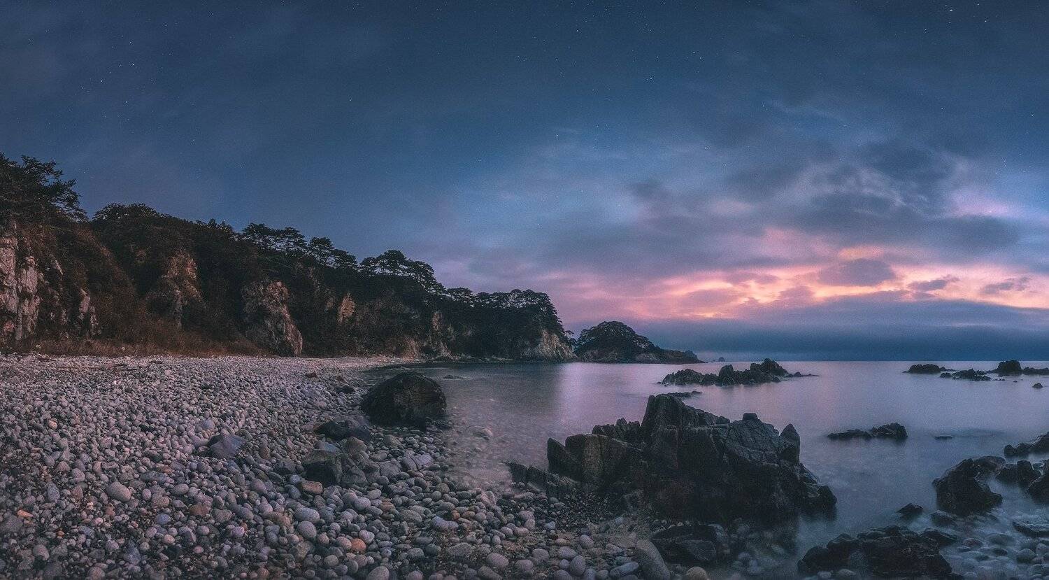 панорама, утро, камни, скалы, Андрей Кровлин