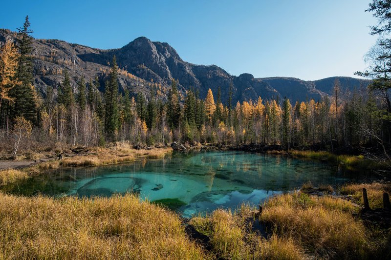 горы, озеро, осено Глаза Алтая фото превью