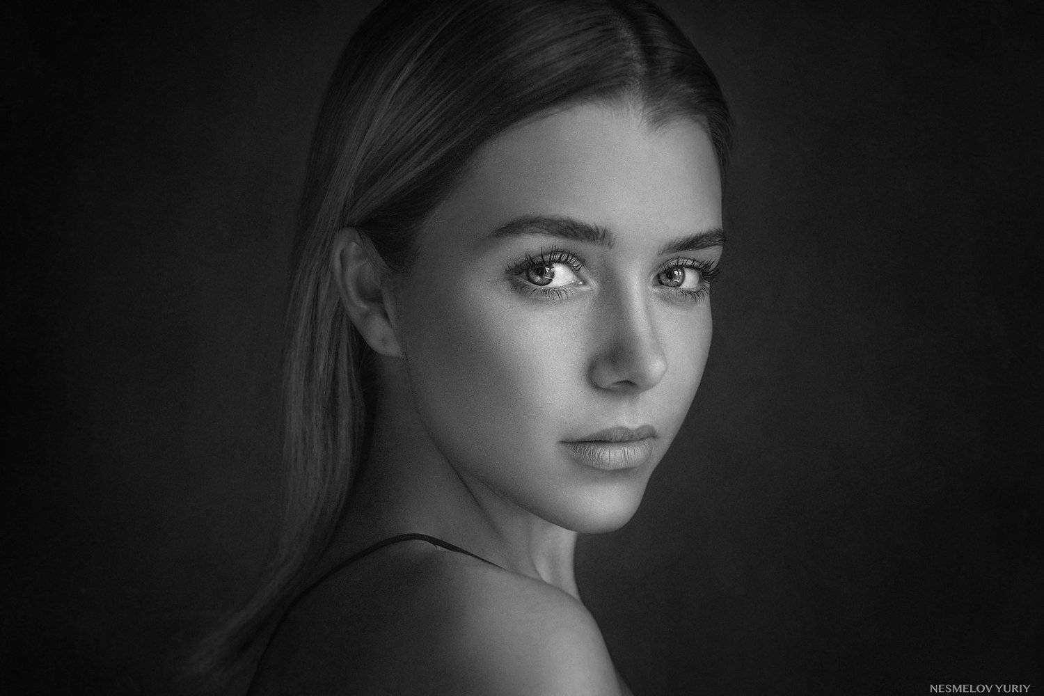 girl, portrait, art, девушка, портрет, черно-белое, blackandwhite, Несмелов Юрий