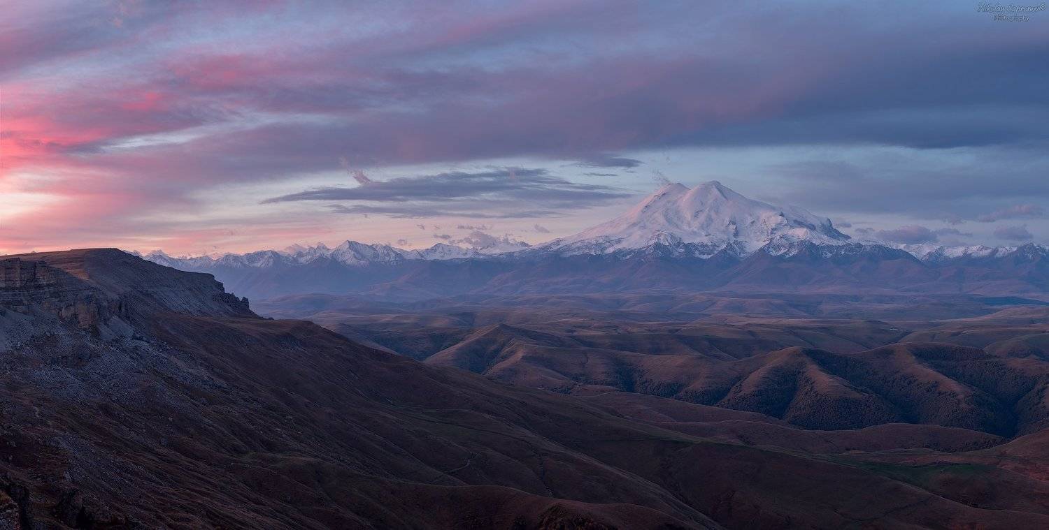 бермамыт, приэльбрусье, эльбрус, кавказ, северный кавказ, осень, рассвет, горы, Николай Сапронов