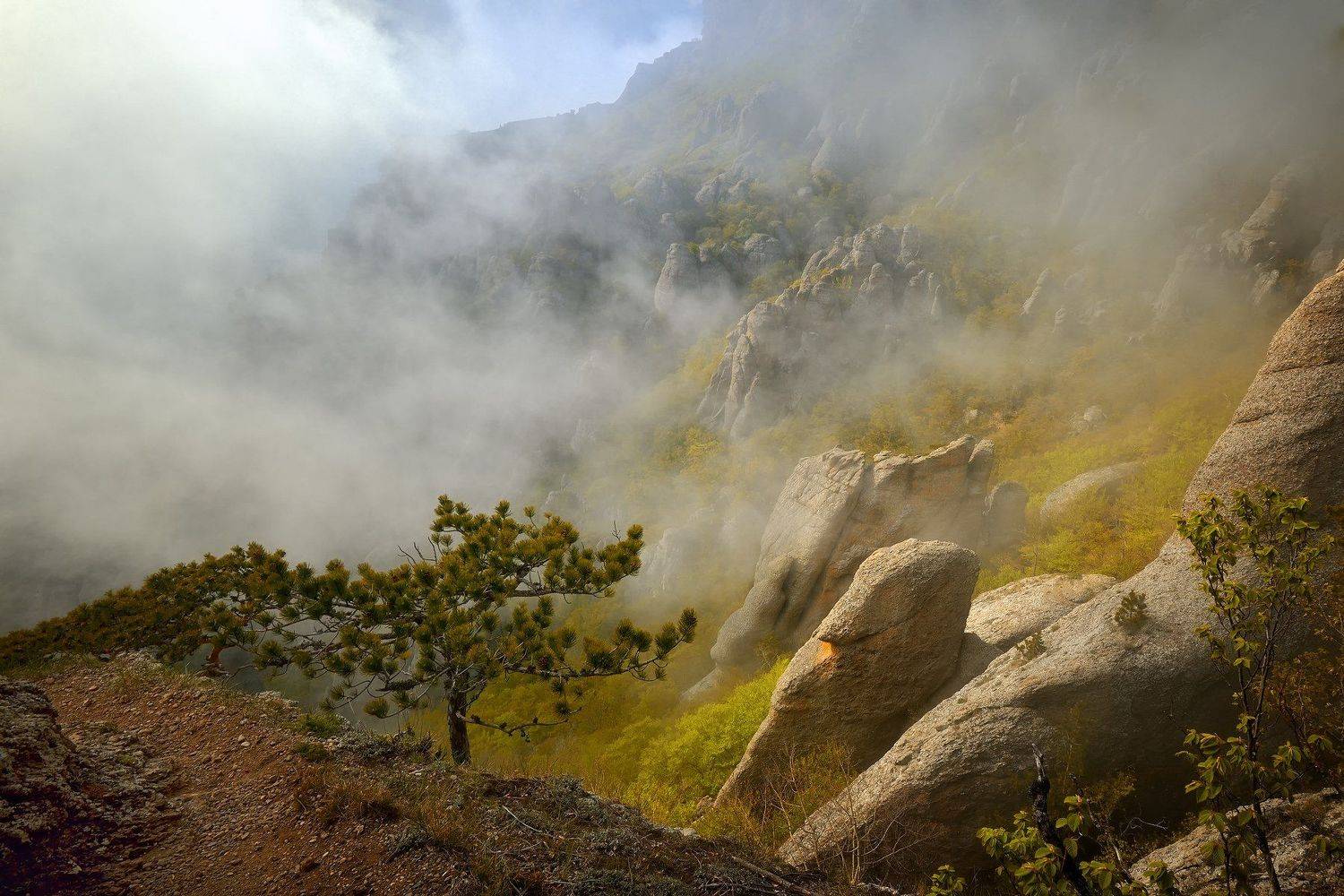 крым, природа, горы, туман, Алексей Никонов