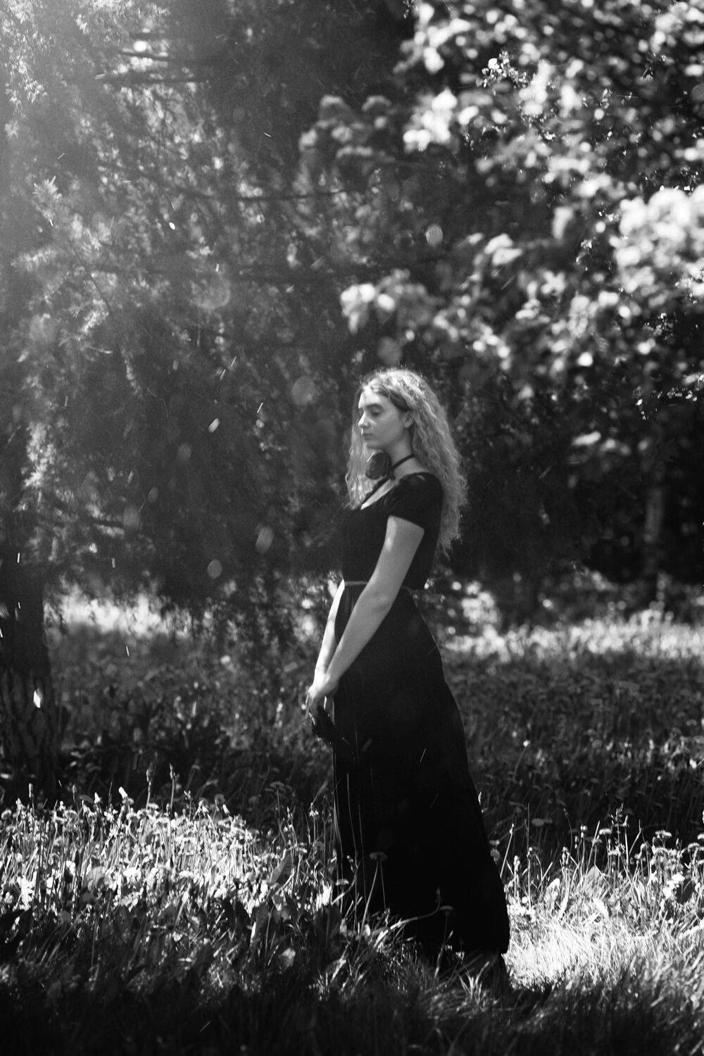 девушка,чб,природа,свет, Мария Буданова