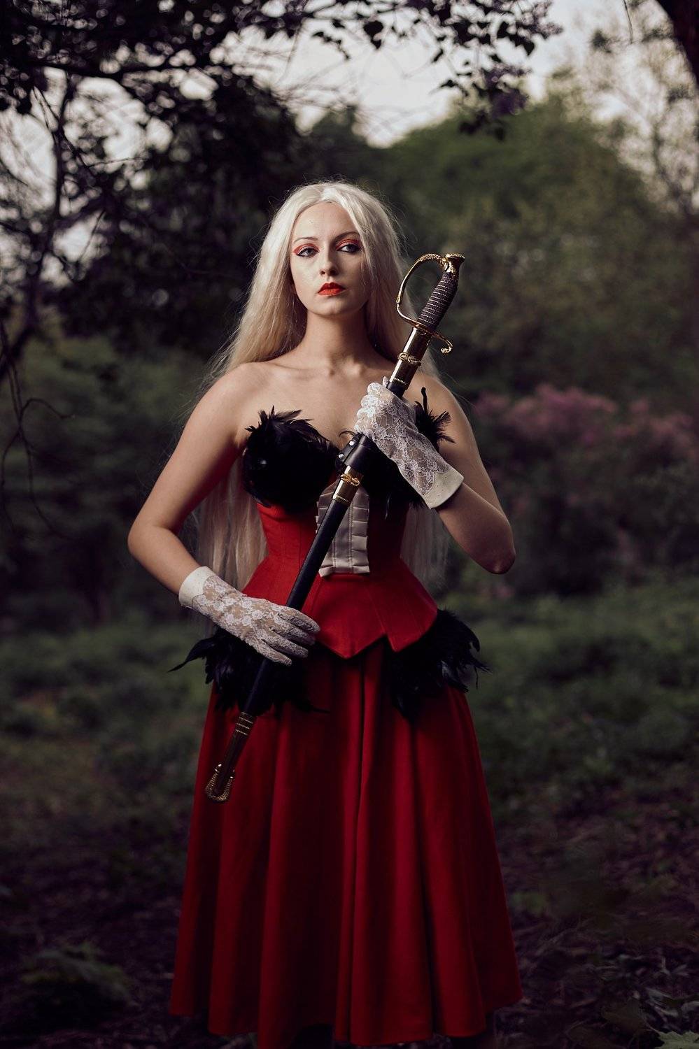 portrait, outdoor, girl, model, models, woman, red, summer, sunlight, , Max Solve